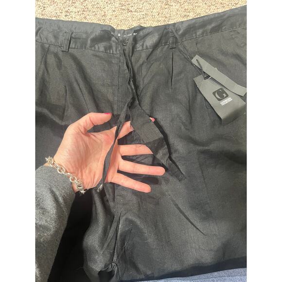 Godbody Collection 100% Linen Black Pants Lightweight Casual Minimalist 2XL - Picture 7 of 11